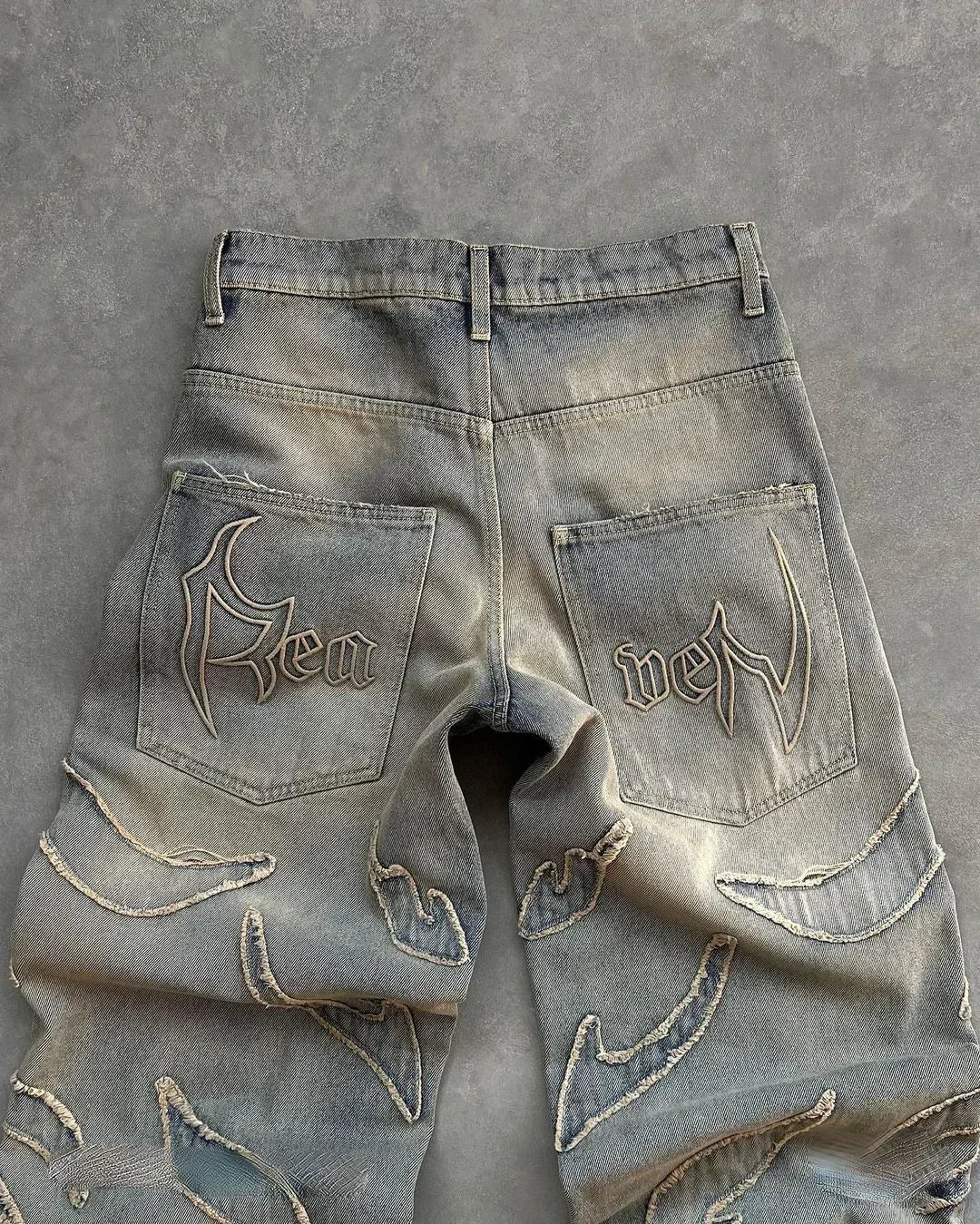 Jean baggy Brodé