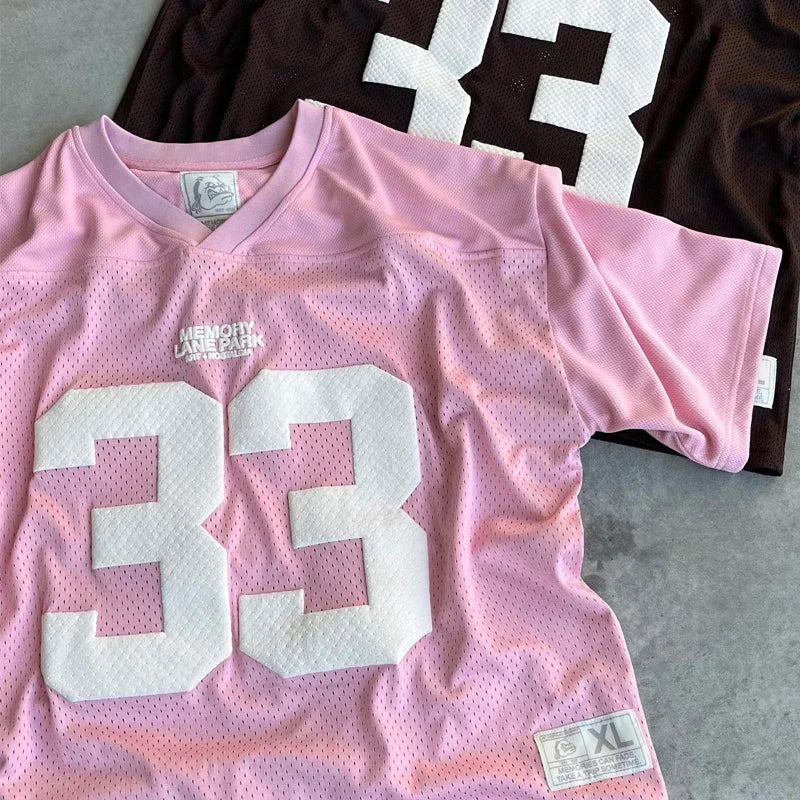 T-shirt jersey Universitaire Harajuku