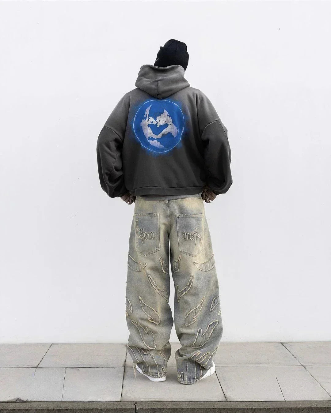 Jean baggy Brodé
