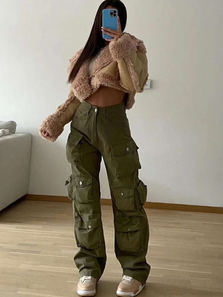 Pantalon cargo Unicolores