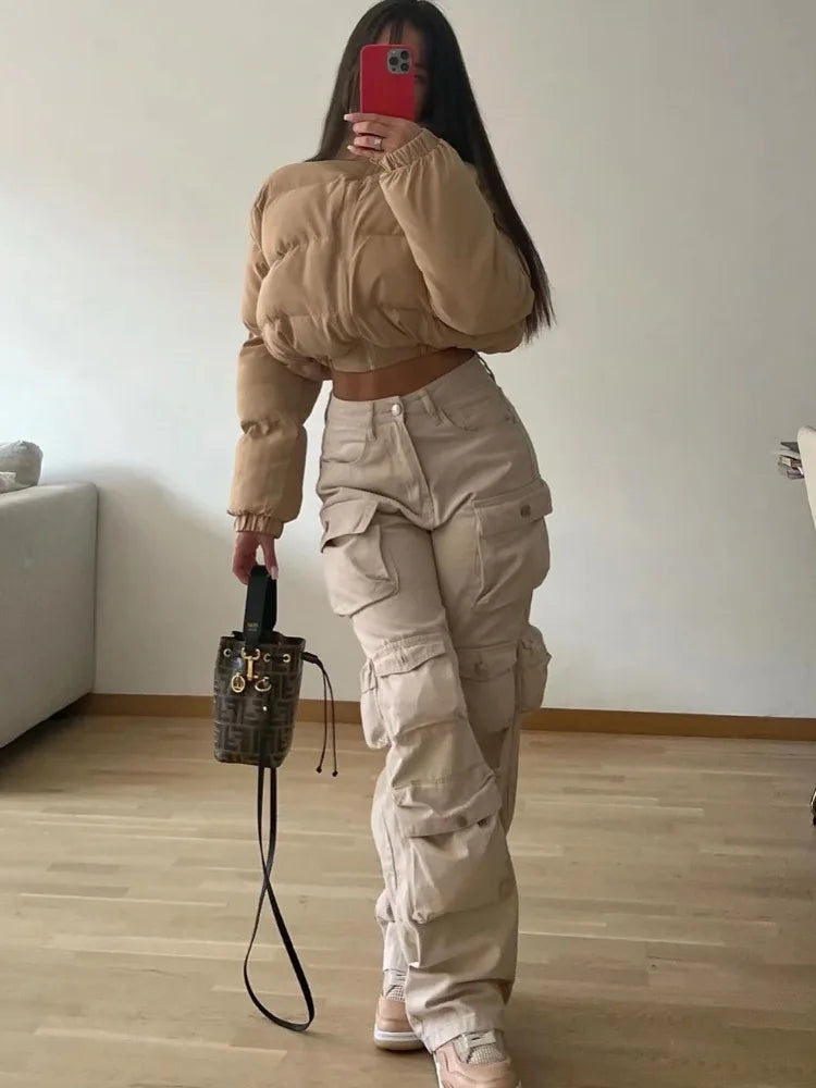 Pantalon cargo Unicolores