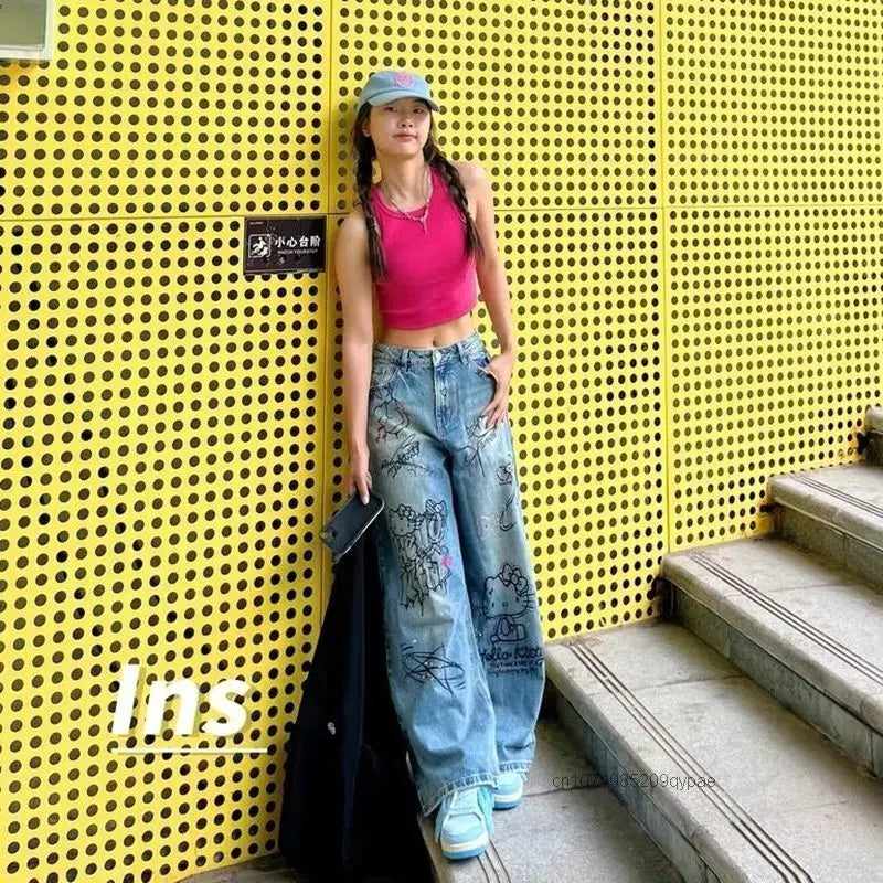 Jean baggy Hello Kitty