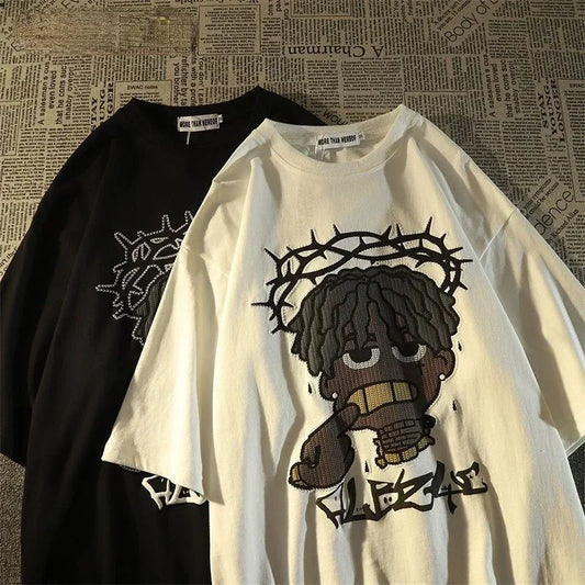 T-Shirt Pixel Cartoon Oversize